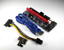 60cm VER009S PCI-E Riser Card PCIe 1x to 16x USB 3.0 Data Cable Bitcoin Mining picture