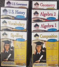 High Achiever Learning Series Lot 8 Sealed CD-ROMs Grades 9–12 Math English US picture