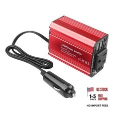 150W Car Power Inverter DC 12V to AC 110V with 3.1A Dual USB Charging Ports, picture