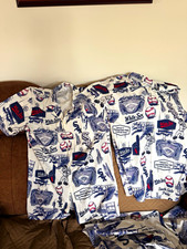 Chicago White Sox MLB Baseball All-Over Print Button-Down Shirt White Blue Red picture