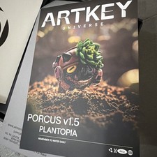 Artkey Porcus Plantopia V1.5 Artisan Board Keycap Cherry MX Rare picture