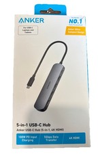 Anker 5-in-1 USB-C Hub 4K HDMI 100W PD Input Charging 5Gbps Ultra-Compact Gray picture