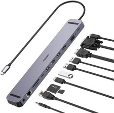 CHOETECH 11-in-1 USB C Docking Station with 100W PD, 4K HDMI and RJ45 Ethernet picture