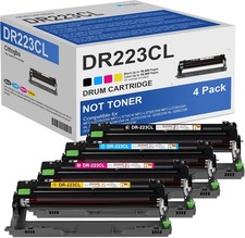 Drum Unit Set, 4-Pack Compatible Replacement for Brother DR-223CL DR223 Printers picture