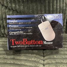 New 1987 Vintage IBM Two Button Computer Wired Mouse - PS2 Connector - Retro picture