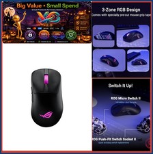 Wireless Gaming Mouse Ergonomic 65g 42000 DPI RGB Tri-Mode Bluetooth 2.4GHz picture