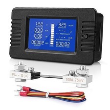 DC Multifunction Battery Monitor Meter - 0-200V 0-100A LCD Display Digital picture