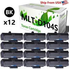12PK Compatible MLT-D104S D104S Toner Cartridge For ML-1675 Laser Printers picture