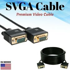 SVGA Super VGA Male Monitor Cable 3ft 6ft 10ft 15ft 25ft 30ft 50ft 100ft Lot picture