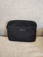 Levenger Padded Nylon Sleeve Black Nylon & Leather Trim-Gently Used  picture