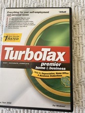 Vintage TurboTax Home & Business Tax Year 2002 CD-ROM with QuickStart Guide picture