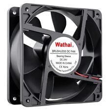 Wathai 120x120x38mm 120mm 24V 2Pin Brushless DC Industrial Cooling Case Fan picture