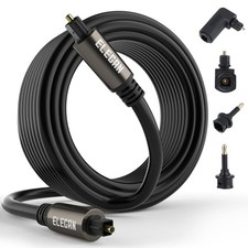 Optical Audio Cable 30 Ft Digital Audio Toslink Cable Cord-Fiber Optic-Gold P... picture