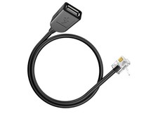 PLEASANTLY USB-Rj9 female~male 4-pin 4p4c adapter compa.w/most Avaya landl-phone picture