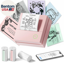 Sticker Printer, PM290 Mini Printer, Bluetooth Sticker Maker Machine with 3 Roll picture