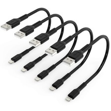 6 inch iPhone Charge Cable Short, 0.5ft 5Pack USB to Lightning Cord for Fast picture