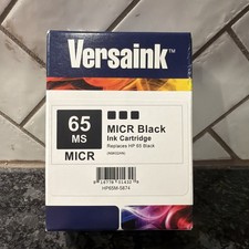 VersaInk-Nano HP 65 MS MICR Black Ink Cartridge Check Printing New Sealed picture
