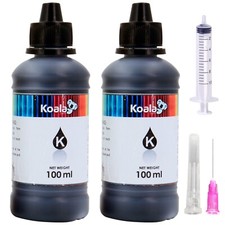 200ML Koala Ink Refill Kit BLACK for Canon HP Brother Epson All Inkjet Printers picture