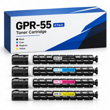GPR55 Toner Cartridge 4PK BK/C/M/Y High Yield Fits iR-ADV C5535i III C5560i 4PK​ picture