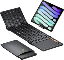 XK01 TP Foldable Keyboard with Touchpad, 0.65 in Keycaps, Black picture