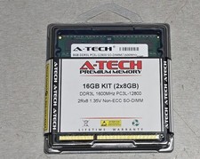 A-Tech 16GB (2x8GB) DDR3L 1600MHz PC3L-12800 SO-DIMM Laptop Memory Kit picture