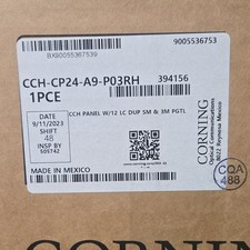 Corning CCH CCH-CP24-A9-P03RH 12-Port LC Duplex SM Fiber Panel 1U 19in picture
