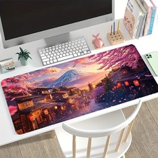 1pc Large Japanese Cherry Blossom Gaming Mouse Pad - Non-Slip Washable Desk Mat▧ picture