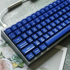 142 Keys PBT Doubleshot SA Keycaps Blue Translucent Custom Set picture