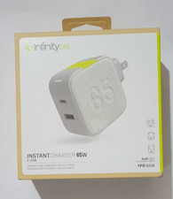 INFINITY LAB InstantCharger 65W 2 USB, Powerful USB-C & USB-A Gan PD Charger picture