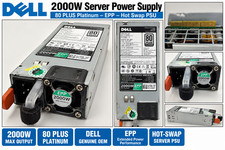 Dell 2000W 80 Plus Platinum Hot Swap Server Power Supply PSU 039K3H Z2000E-S1 picture