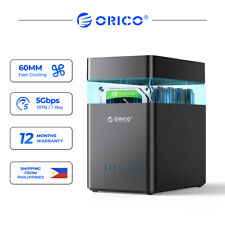 ORICO 2/5Bay Hard Drive Enclosure USB3.0/Type-C to SATA for 3.5'' HDD SSD w/ Fan picture