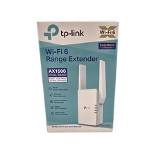 Brand New TP Link AX1500 Dual Band Wi-Fi 6 Range Extender White RE1500X Sealed picture