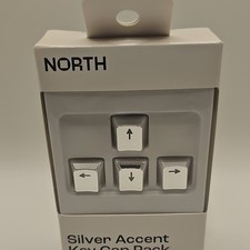 North Silver Accent Key Cap Pack Arrow Keys Spacebar for Mechanical Keyboards picture