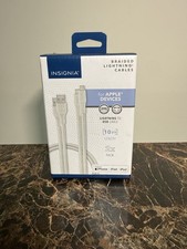 NEW Insignia Braided Lightning to USB Cables for Apple Devices (10ft) 2PACK picture