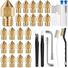 23PCS 3D Printer Nozzle MK8 Multiple Size Fits Makerbot Creality CR-10 Ender 3 5 picture