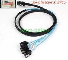 2pcs SFF-8087 Reverse 1M SAS Cable RAID cards SATA hard drive SAN/NAS backplanes picture