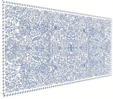 Cute Floral Aesthetic Daisy Gaming Mouse Pad, White Blue Chinoiserie Desk Mat wi picture