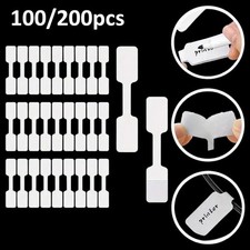 200Pcs White Cable Labels Writable Self Adhesive Cord Tags for Home and Office picture