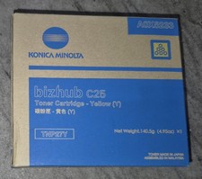 Genuine Konica Minolta TNP27Y A0X5233 Yellow Toner Cartridges Bizhub C25 picture
