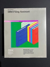 Vintage IBM Filing Assistant Software Binder 5.25 Floppy Disk Complete picture