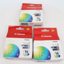 3x Genuine Canon PIXMA Twin Pack BCI-16 Color Ink 16 Color  -New Factory Sealed picture
