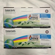 Premium Quality W2101X Black Toner Cartridge Lot of 2 HP Color LaserJet Pro picture