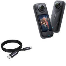 BoxWave Cable Compatible with Insta360 X5 - DirectSync PD 3 feet, Jet Black picture
