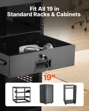 3U Rack Mount Drawer 50 lbs Lockable Drawer for 19 in Server Rack Cabinet picture