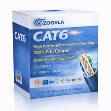Cat6 Ethernet Cable – 23AWG Solid 100% Pure Copper UTP, 550Mhz 1000Ft (305M), Hi picture