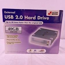 Acom Data External USB 2.0 Hard Drive 40GB 5400 RPM New and Sealed  picture