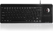 Perixx PERIBOARD-514H Plus Wired Keyboard Black with Trackball, USB Port for PC picture