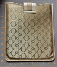GUCCI GOLD Ipad Guccissima Leather Case Cover Wallet 9.5 X 10.5 picture