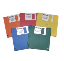 (4) Floppy Disks NEW COLOR MEMOREX 2HD  3.5