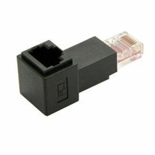 CAT6 8P8C FTP STP UTP Cat 5e Male to Female Lan Extension Adapter Up Angled RJ45 picture
